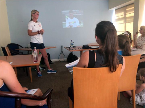 Pippa Lane lecturing