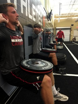 Athletes in a gym