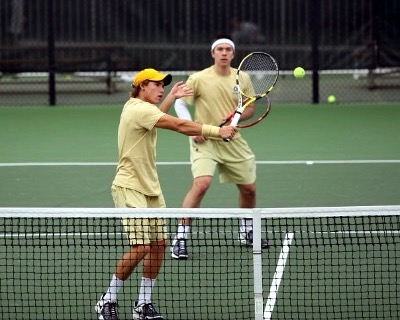 Two male tennis players